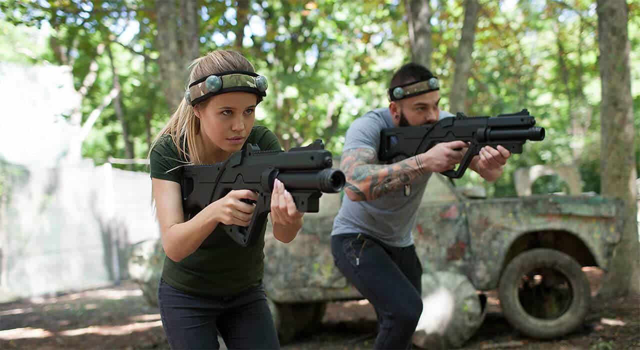 samarbejdsøvelse med Laser battle team building øvelser