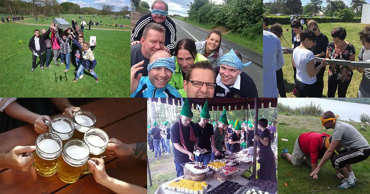 samarbejdsøvelse med klassisk team building øvelser