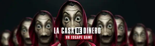 virtuel reality teambuildingøvelser firma arrangement casa del dinero gruppe logo