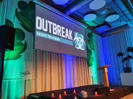 Mobilt escape room outbreak scenen er sat