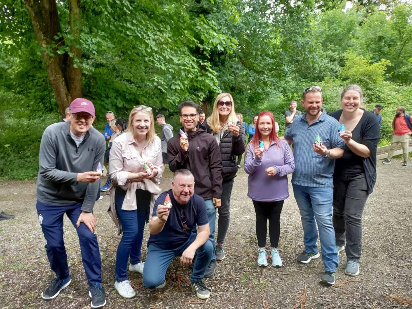 Udendørs teambuilding aktivitet med flere zoner